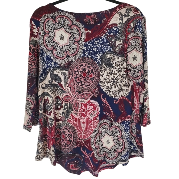 💚 3 For $15 💚Rue Juju Woman’s Shirt Large  Floral Lightweight Blouse Top - Picture 2 of 5